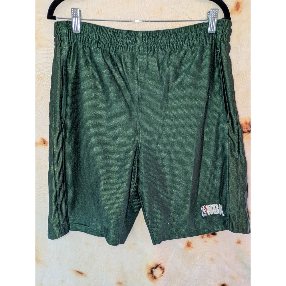 NBA Elevation Shorts Mens Medium Green Basketball Athletic Mesh Gym Pockets